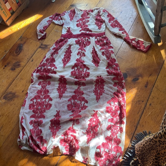 Altar'd State Norrie Maxi Long Sleeve Dress MED - Picture 8 of 8